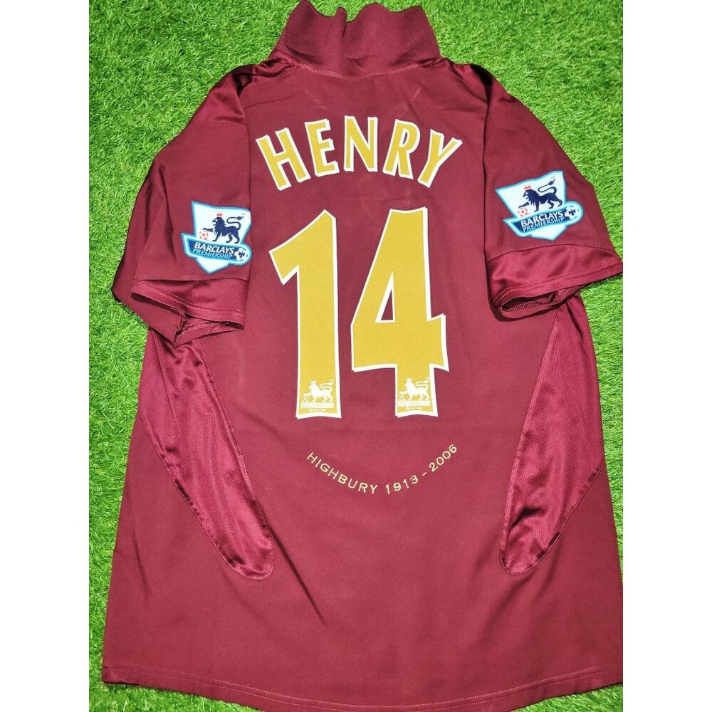 Henry Arsenal 2005 2006 HIGHBURY LAST GAME Home Soccer Jersey Shirt M